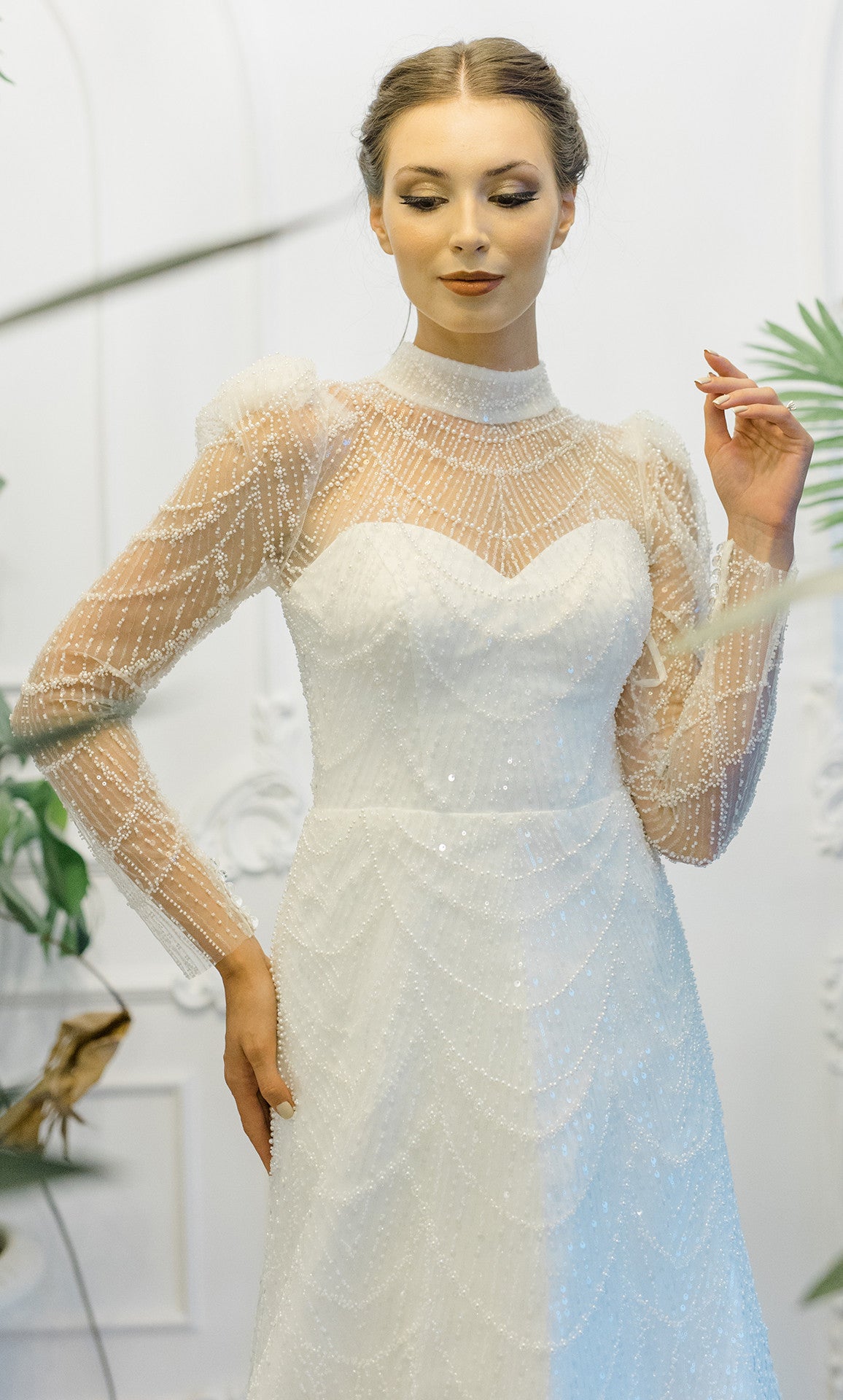 BERRAK column wedding dress-0